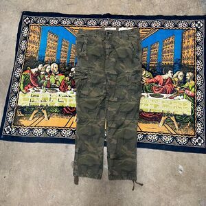 Abercrombie & Fitch military camo cargo pants Size 32x32 Paratrooper y2k